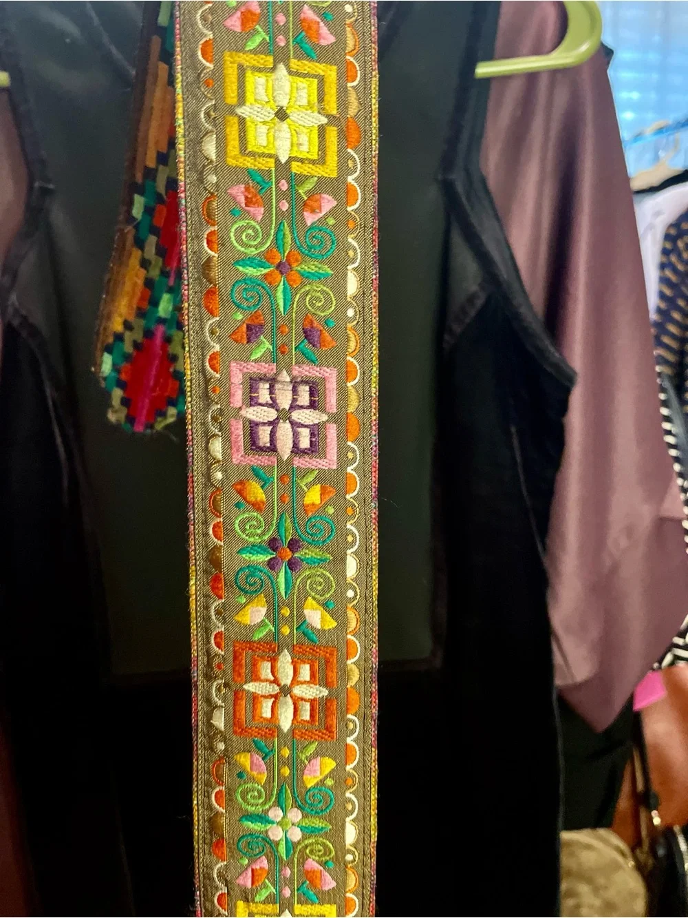 Embroidered Boho Belt - REVERSIBLE!